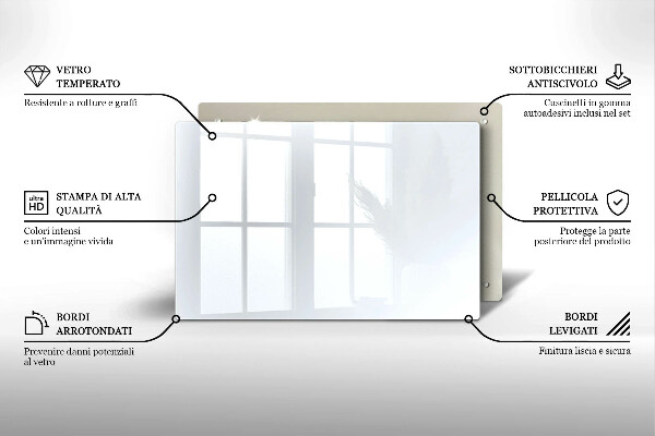 Piastra in vetro per candele tombali di colore bianco