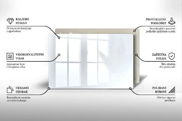 Piastra in vetro per candele tombali di colore bianco