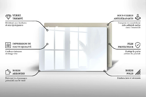 Piastra in vetro per candele tombali di colore bianco