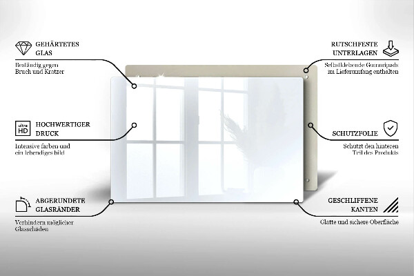 Piastra in vetro per candele tombali di colore bianco