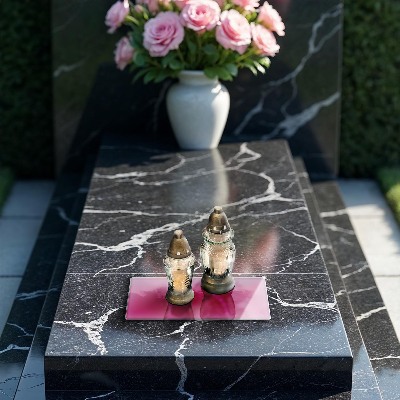 Piatto per candele di colore rosa