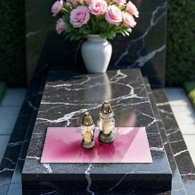 Piatto per candele di colore rosa