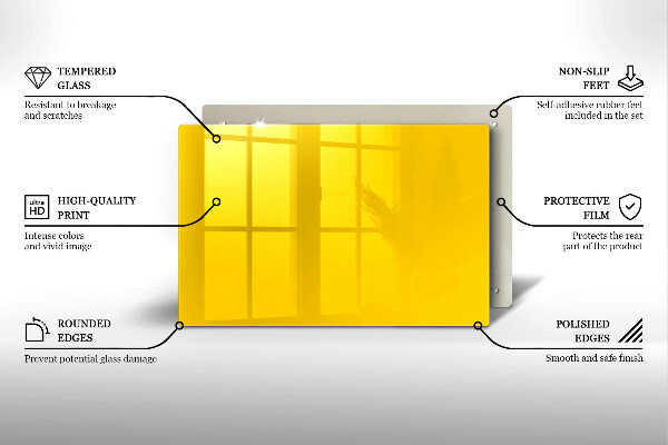 Piastra in vetro per candele tombali di colore giallo
