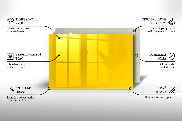 Piastra in vetro per candele tombali di colore giallo