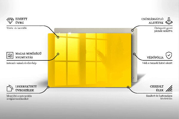 Piastra in vetro per candele tombali di colore giallo