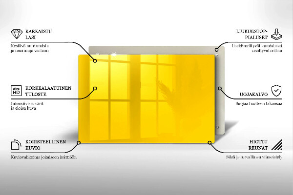 Piastra in vetro per candele tombali di colore giallo