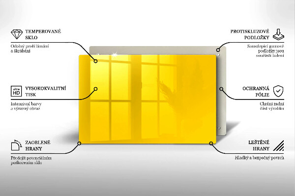 Piastra in vetro per candele tombali di colore giallo