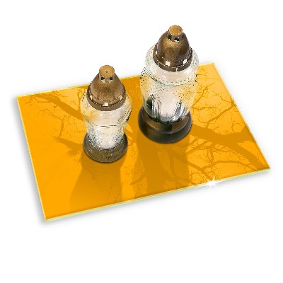 Piatto per candele di colore giallo scuro