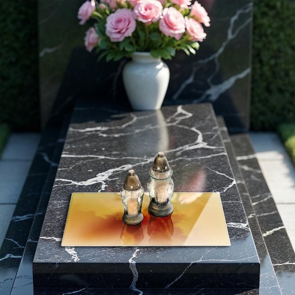 Piatto per candele di colore giallo scuro