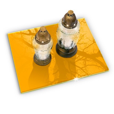 Piatto per candele di colore giallo scuro