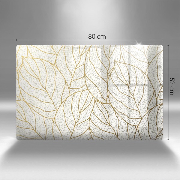 Piastra in vetro per candele tombali con motivo a foglie stilizzato