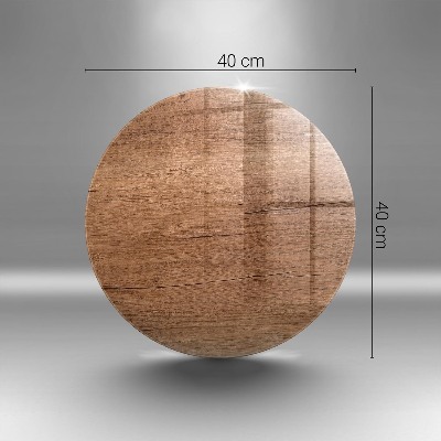 Piatto in vetro per candele con trama effetto legno
