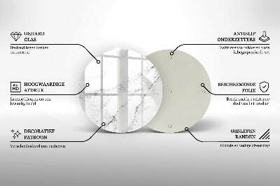 Sottobicchiere in vetro per candele tombali con elegante texture effetto marmo
