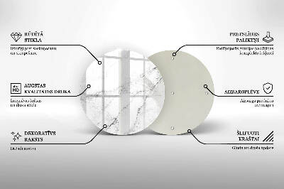 Sottobicchiere in vetro per candele tombali con elegante texture effetto marmo