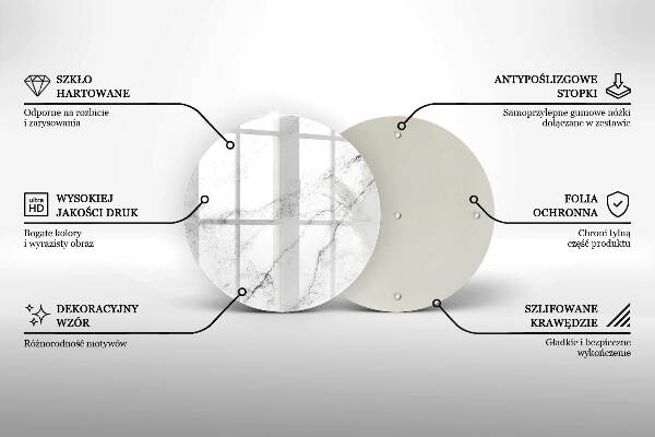 Sottobicchiere in vetro per candele tombali con elegante texture effetto marmo