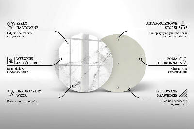 Sottobicchiere in vetro per candele tombali con elegante texture effetto marmo