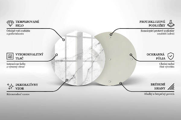Sottobicchiere in vetro per candele tombali con elegante texture effetto marmo