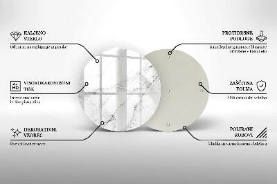 Sottobicchiere in vetro per candele tombali con elegante texture effetto marmo