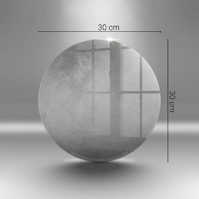 Piatto in vetro per candele con motivo effetto cemento