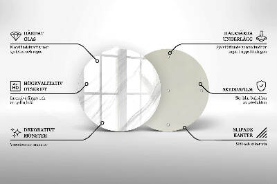 Sottobicchiere in vetro per candele tombali con finitura effetto marmo delicato
