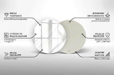 Sottobicchiere in vetro per candele tombali con finitura effetto marmo delicato
