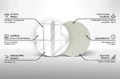 Sottobicchiere in vetro per candele tombali con finitura effetto marmo delicato