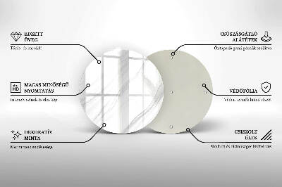 Sottobicchiere in vetro per candele tombali con finitura effetto marmo delicato