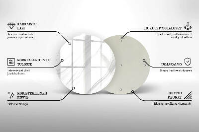 Sottobicchiere in vetro per candele tombali con finitura effetto marmo delicato