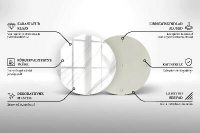 Sottobicchiere in vetro per candele tombali con finitura effetto marmo delicato