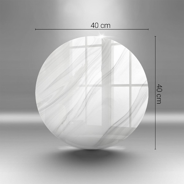 Sottobicchiere in vetro per candele tombali con finitura effetto marmo delicato
