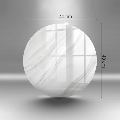 Sottobicchiere in vetro per candele tombali con finitura effetto marmo delicato