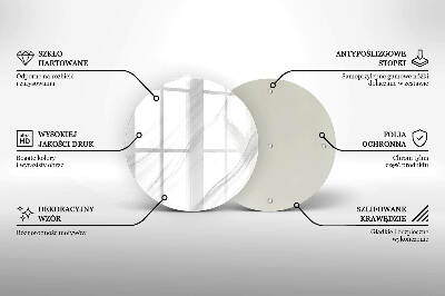 Sottobicchiere in vetro per candele tombali con finitura effetto marmo delicato
