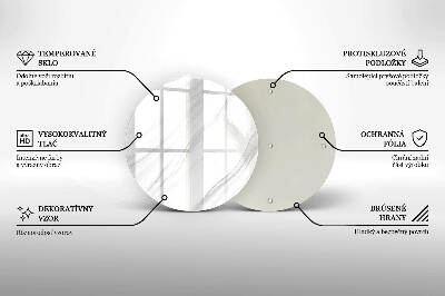Sottobicchiere in vetro per candele tombali con finitura effetto marmo delicato