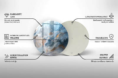 Piatto in vetro per candele con texture effetto marmo