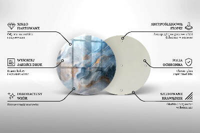 Piatto in vetro per candele con texture effetto marmo