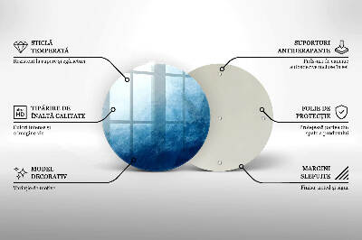 Sottobicchiere in vetro per candele tombali con motivo a sfondo astratto