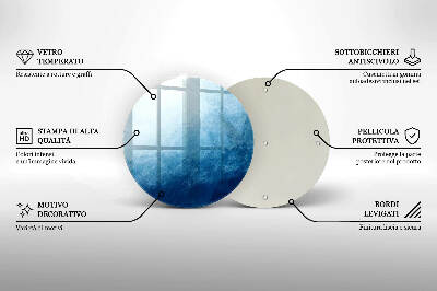 Sottobicchiere in vetro per candele tombali con motivo a sfondo astratto