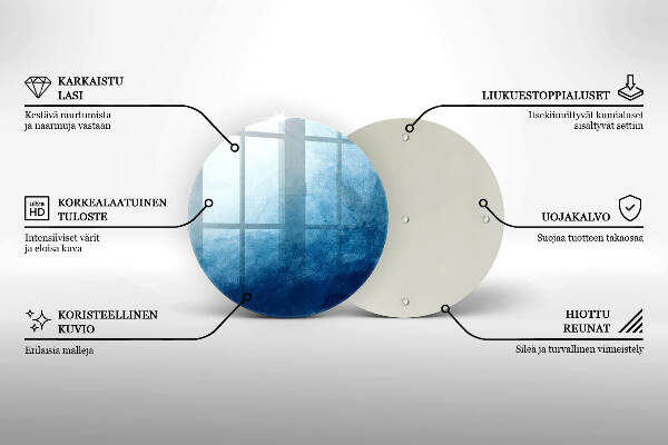 Sottobicchiere in vetro per candele tombali con motivo a sfondo astratto