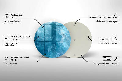 Piatto in vetro per candele in colore acqua blu