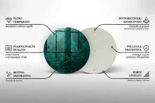 Sottobicchiere in vetro per candele tombali con texture di sfondo in pietra