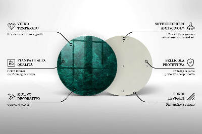 Sottobicchiere in vetro per candele tombali con texture di sfondo in pietra
