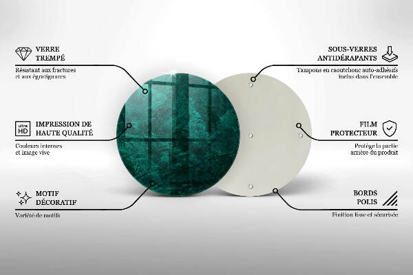 Sottobicchiere in vetro per candele tombali con texture di sfondo in pietra