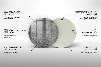 Sottobicchiere in vetro per candele tombali con texture effetto pietra cemento