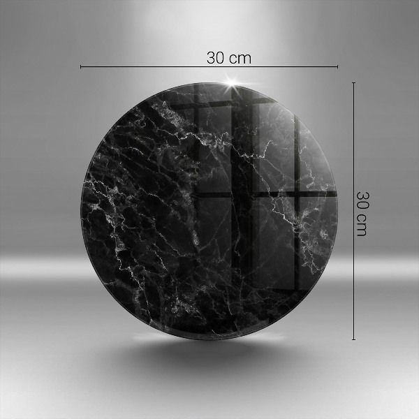 Piatto in vetro per candele con motivo effetto marmo elegante