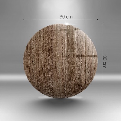 Sottobicchiere in vetro per candele tombali con trama effetto legno