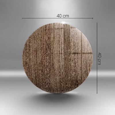 Sottobicchiere in vetro per candele tombali con trama effetto legno