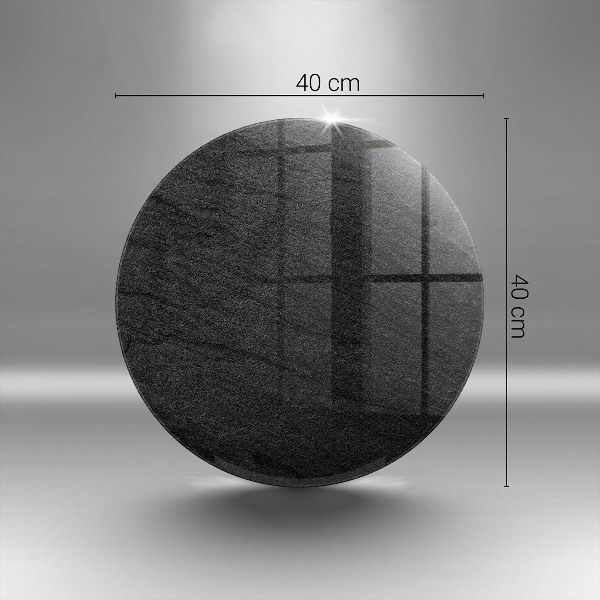 Piatto in vetro per candele con finitura a effetto pietra