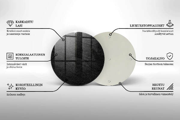 Sottobicchiere in vetro per candele tombali con motivo a struttura rocciosa
