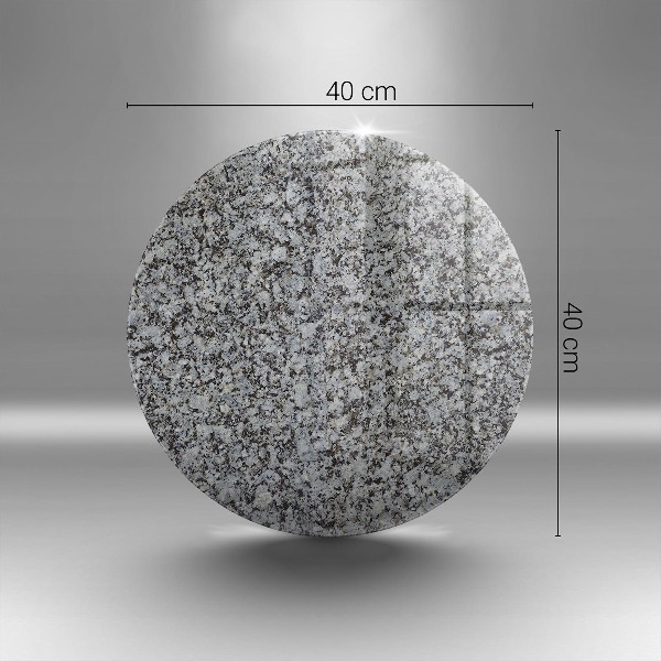 Sottobicchiere in vetro per candele tombali con finitura a effetto pietra