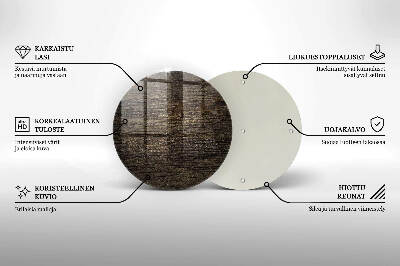 Sottobicchiere in vetro per candele tombali con finitura effetto corteccia e texture di legno